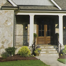 Brochure layout with home on the cover